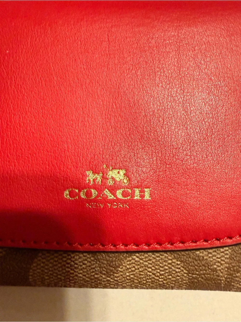 Coach Trifold Wallet in pink and Brown